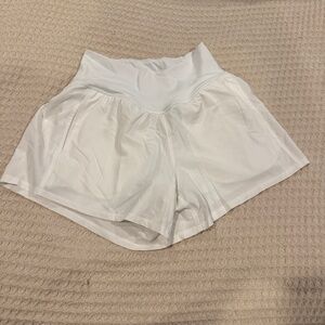 Women's White Athletic Shorts